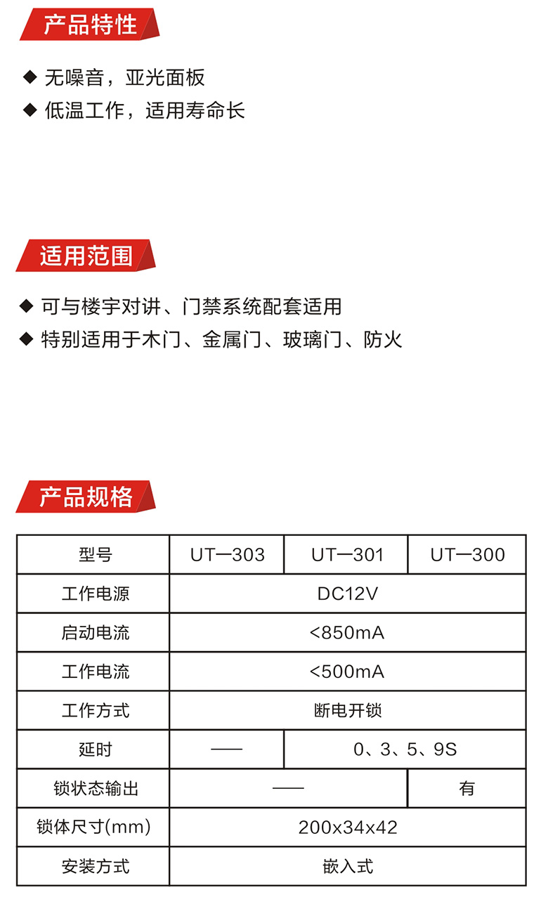 门禁电插锁(图1)